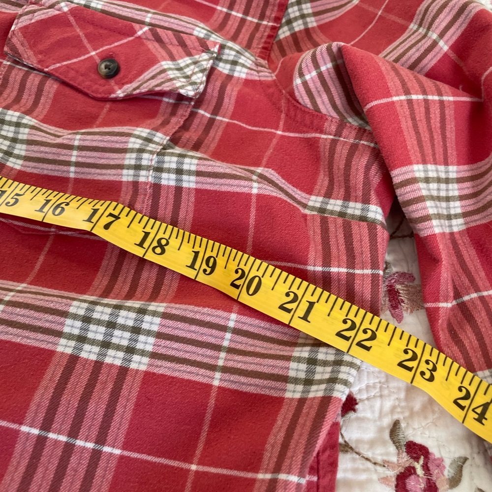 L.L. Bean Red and White Plaid Shirt, Lightweight